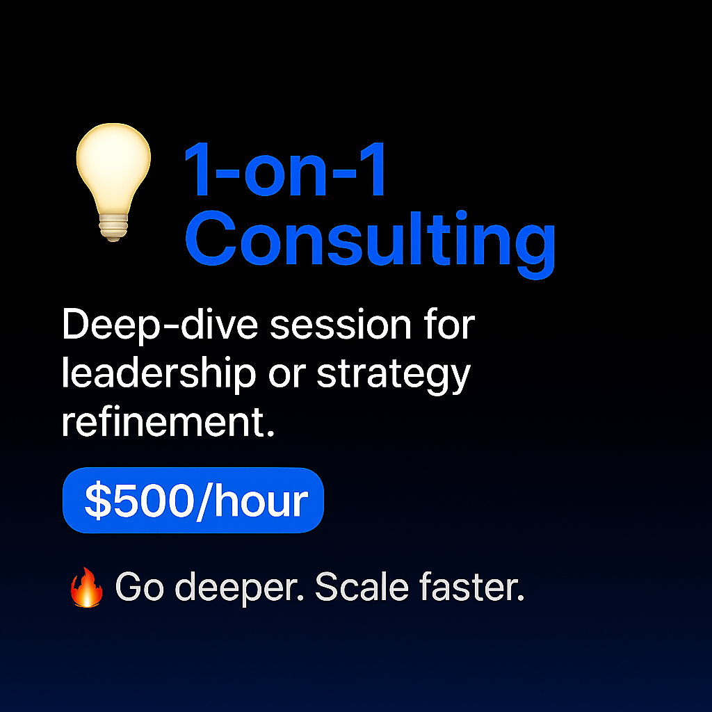 đź’ˇ 1-on-1 Consulting Hour