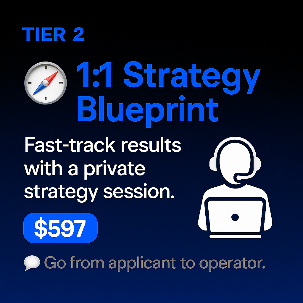 🧩 The Executive Access Blueprint™ + 1:1 Operator Strategy Session (Tier 2)